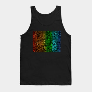 Rainbow Zentangle Pattern Tank Top